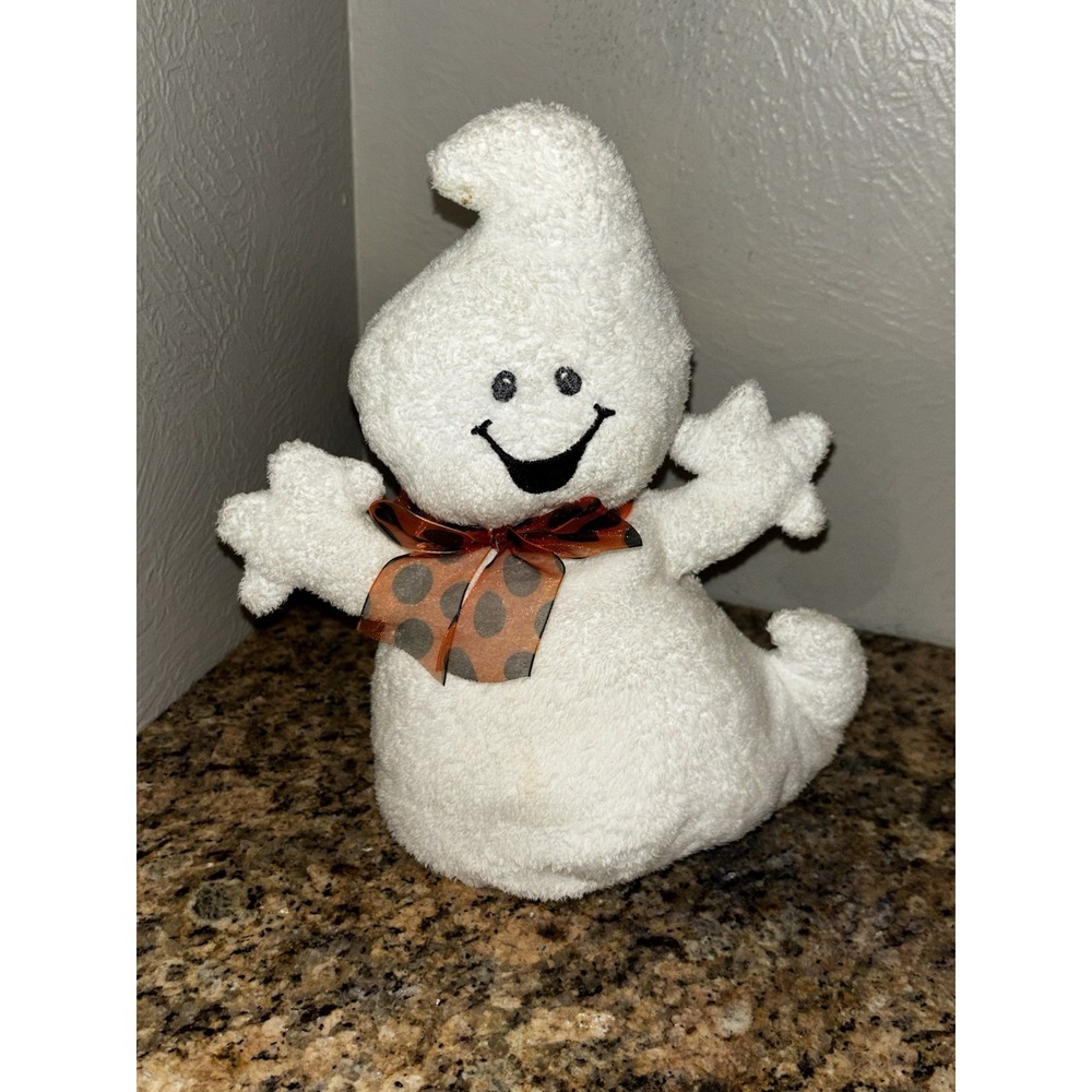 Ty Pluffies "Frighten" the Ghost Halloween Plush Toy 2008